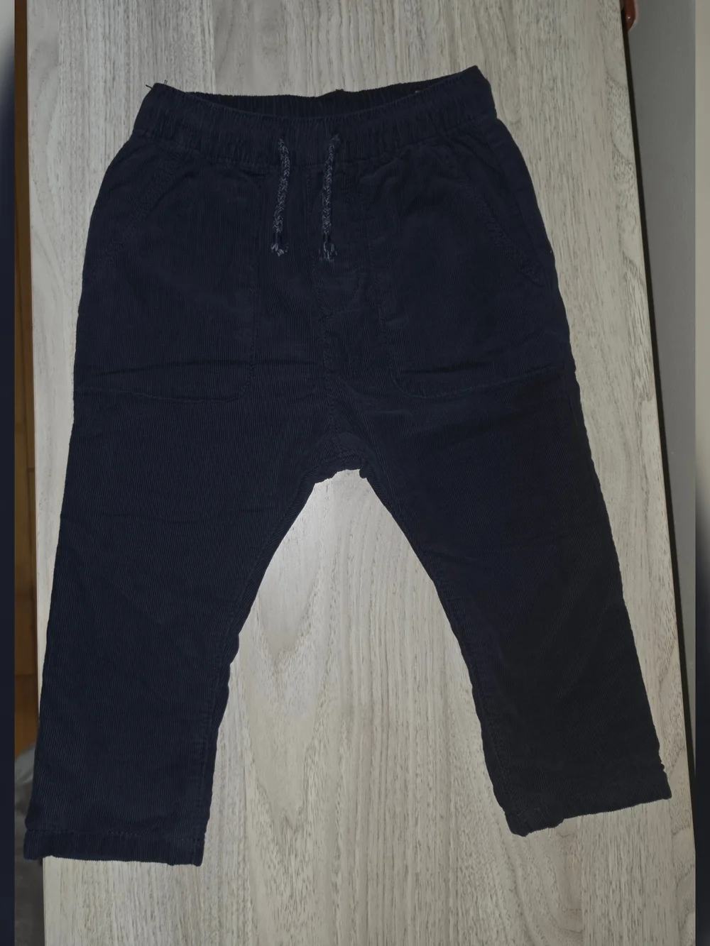 Kids Navy Corduroy Pull-On Pants